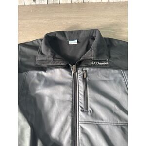 Columbia Softshell Jacket Men's XL Full Zip Gray & Black Coat